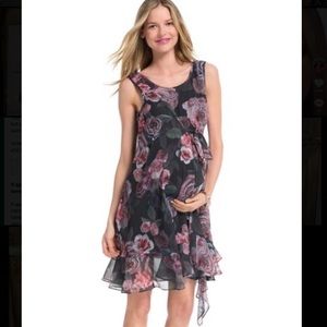 Jessica Simpson Maternity Dark Grey Floral Dress